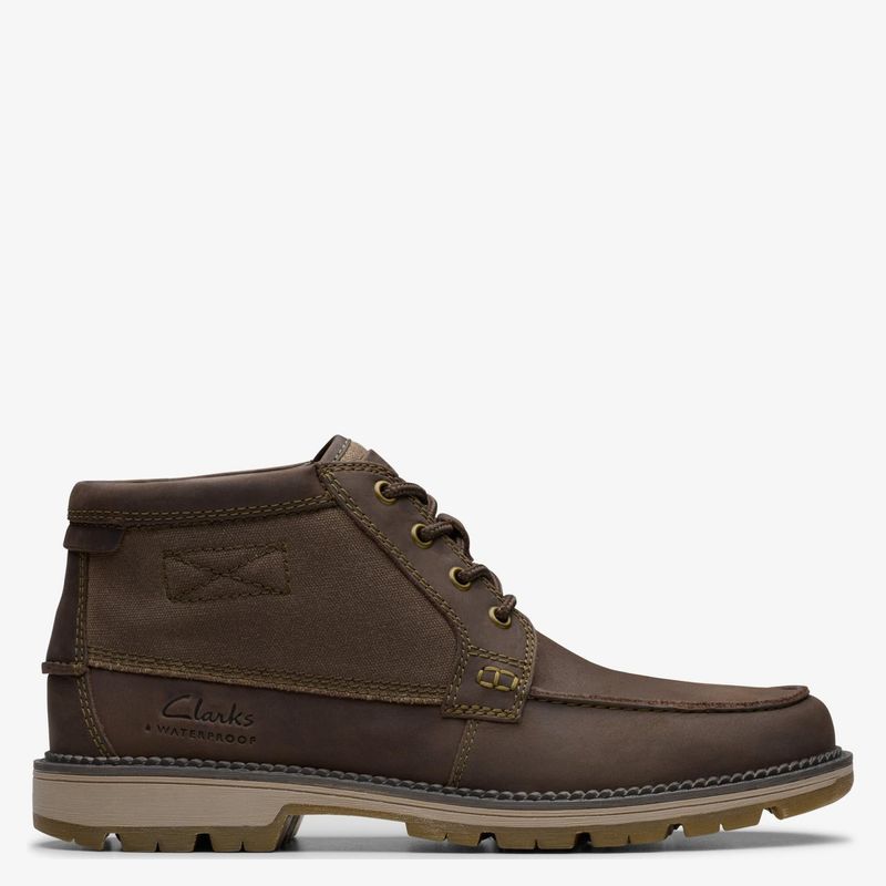 CLARKS - Bota Hombre Cuero Café Clarks