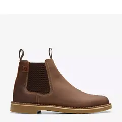 CLARKS - Bota Hombre Cuero Café