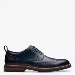 CLARKS - Zapato Formal Hombre Cuero Azul