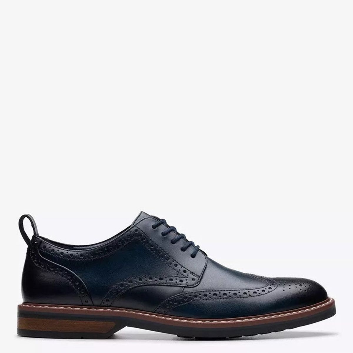 CLARKS - Zapato Formal Hombre Cuero Azul Clarks