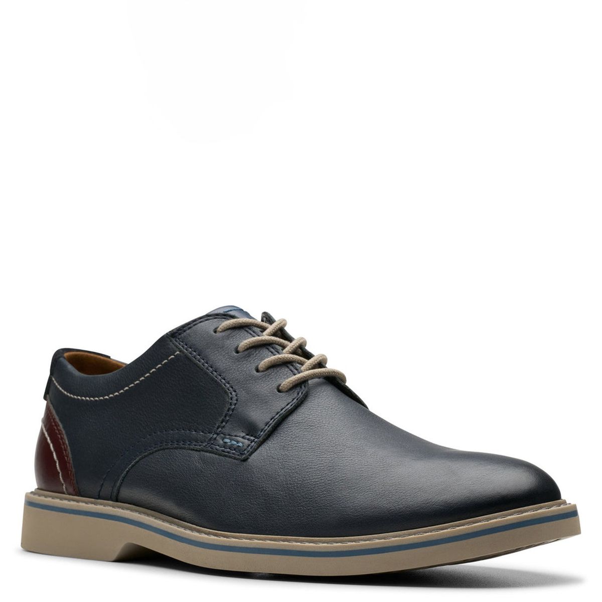 CLARKS - Zapato Casual Hombre Cuero Azul Clarks