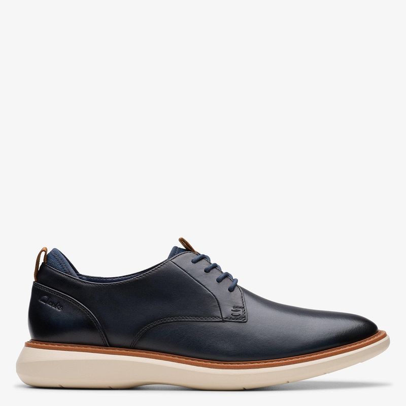 CLARKS - Zapato Casual Hombre Cuero Azul Clarks