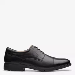 CLARKS - Zapato Formal Hombre Cuero Negro