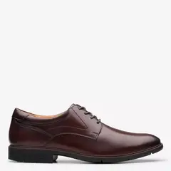 CLARKS - Zapato Formal Hombre Cuero Café