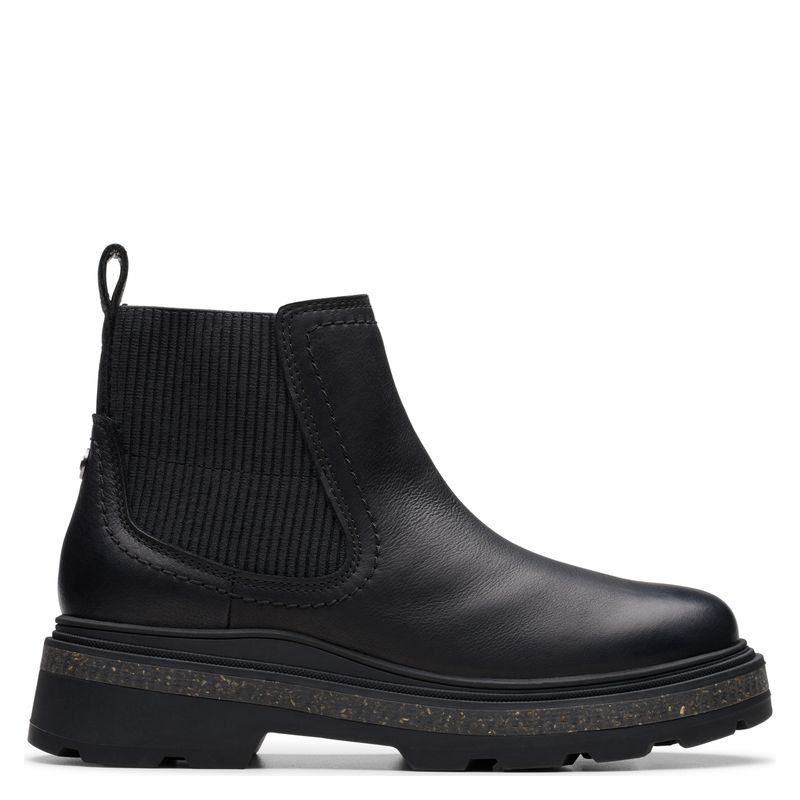 CLARKS - Botín Mujer Cuero Negro Clarks