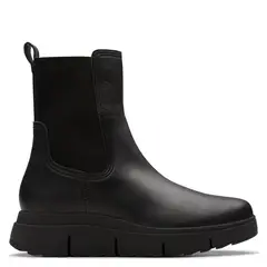 CLARKS - Botín Mujer Cuero Negro