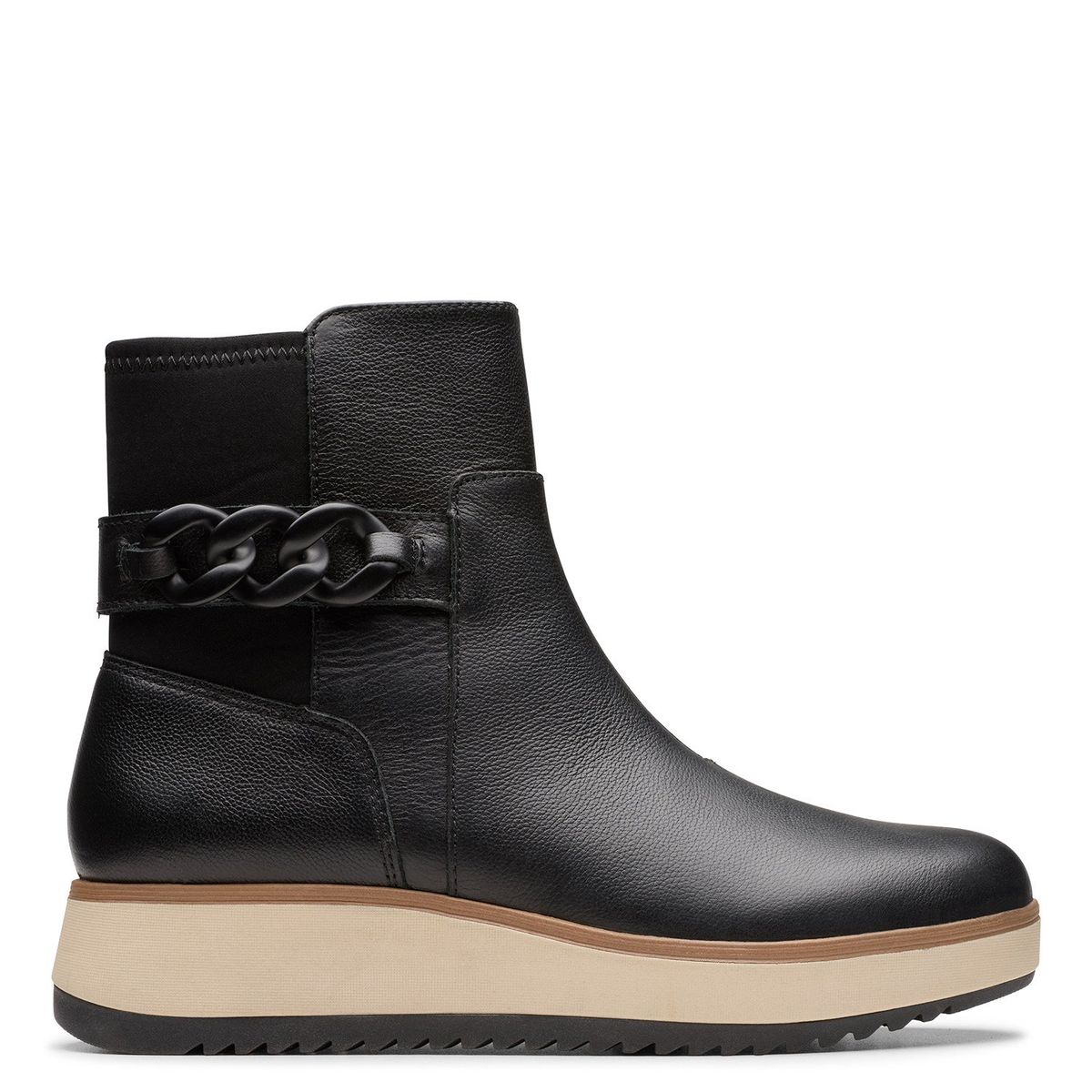 CLARKS - Botín Mujer Cuero Negro Clarks