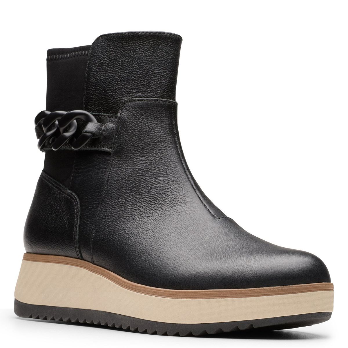 CLARKS - Botín Mujer Cuero Negro Clarks