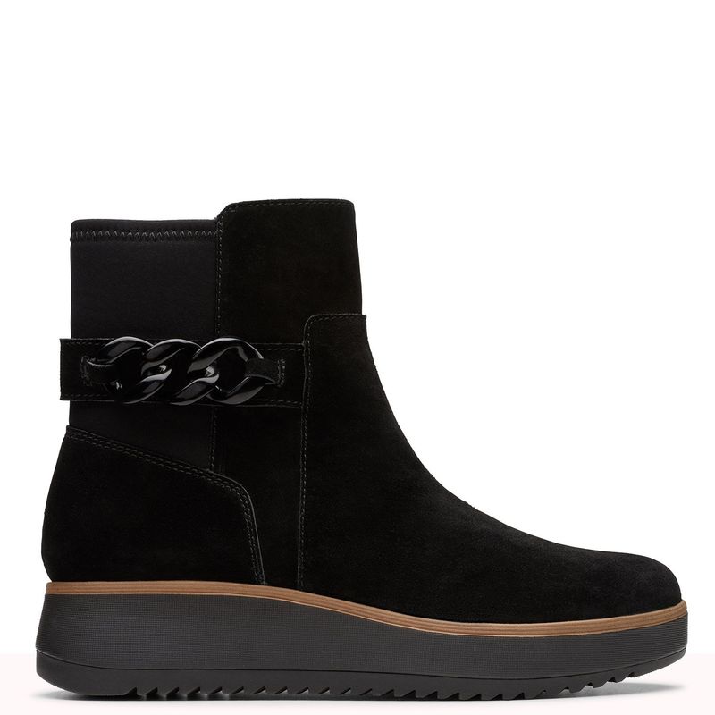 CLARKS - Botín Mujer Cuero Negro Clarks