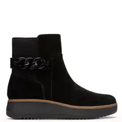 CLARKS - Botín Mujer Cuero Negro