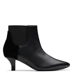 CLARKS - Botín Kitten Heel Mujer Cuero Negro
