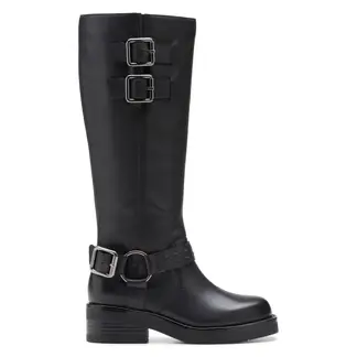 CLARKS - Bota Mujer Cuero Negro