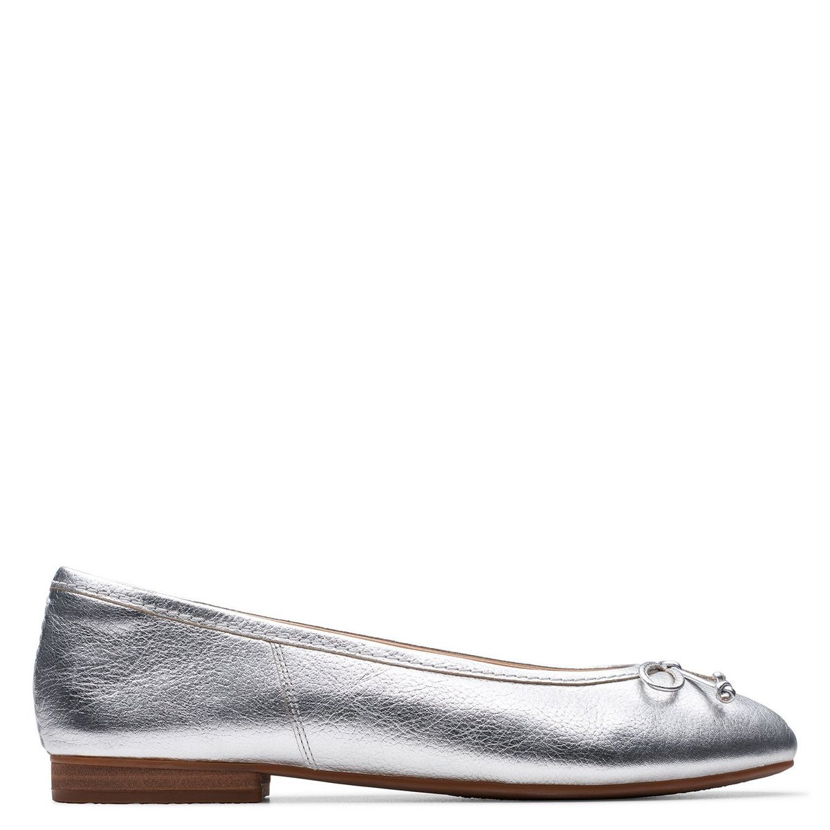 CLARKS - Zapato Casual Mujer Cuero Plateado Clarks