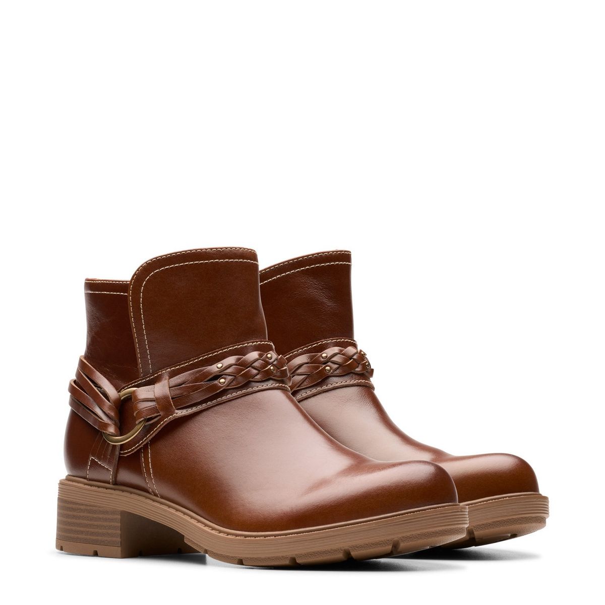 CLARKS - Botín Mujer Cuero Café Clarks