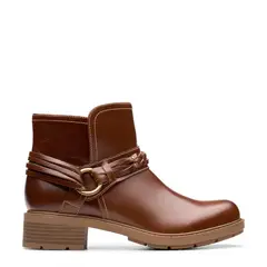 CLARKS - Botín Mujer Cuero Beige