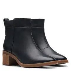 CLARKS - Botín Mujer Cuero Negro