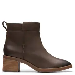 CLARKS - Botín Mujer Cuero Café