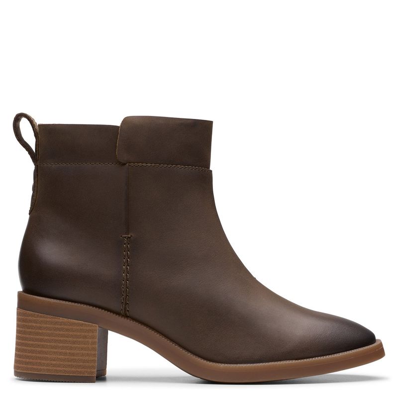 CLARKS - Botín Mujer Cuero Café Clarks
