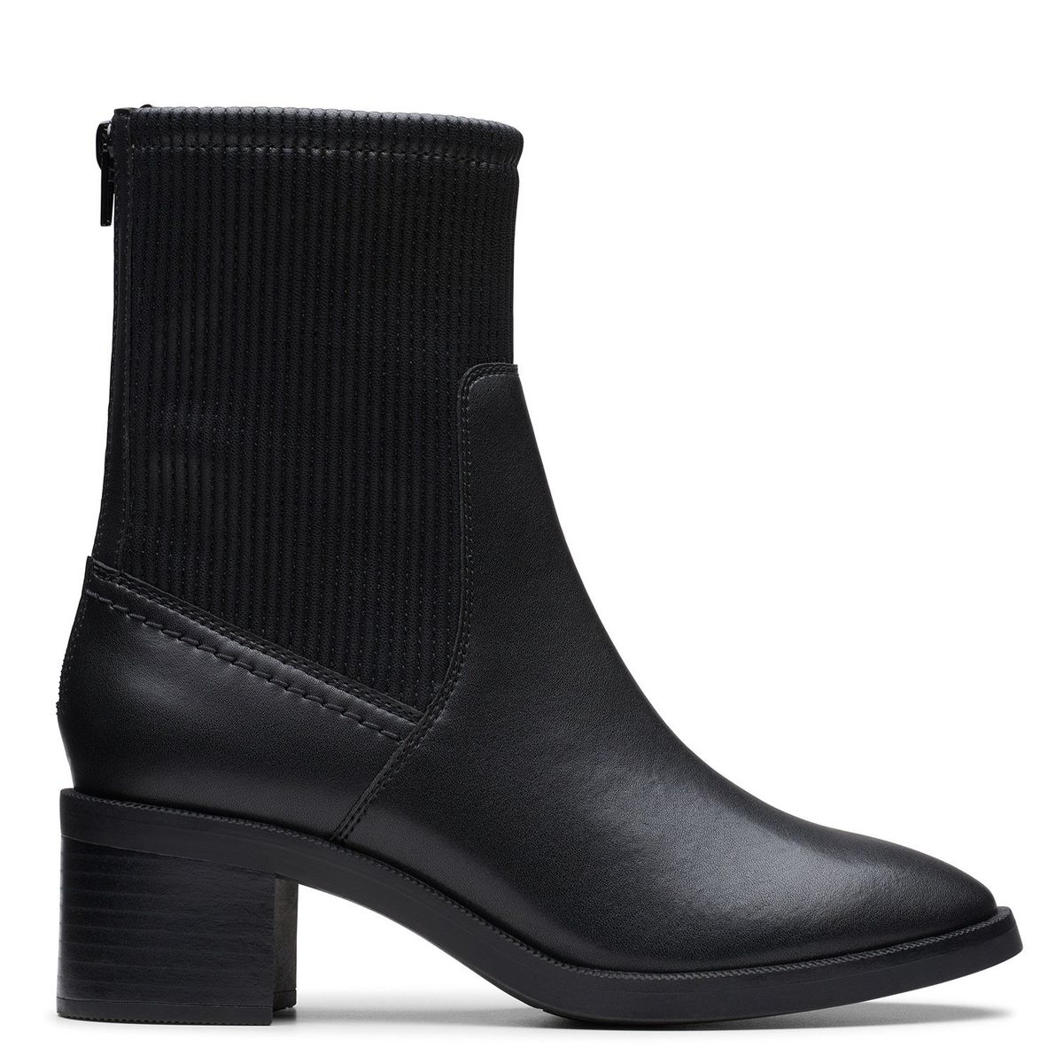 CLARKS - Botín Mujer Cuero Negro Clarks