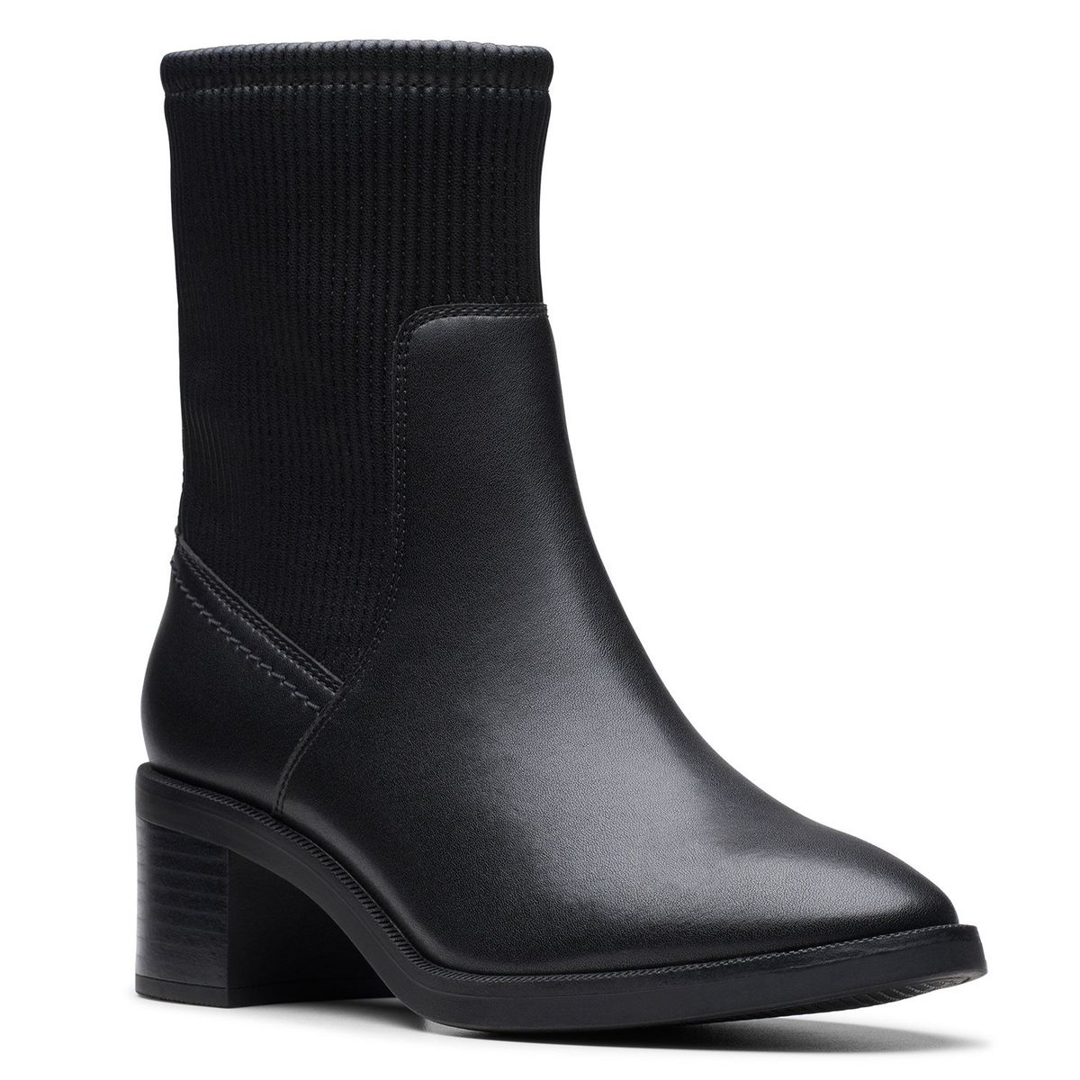 CLARKS - Botín Mujer Cuero Negro Clarks