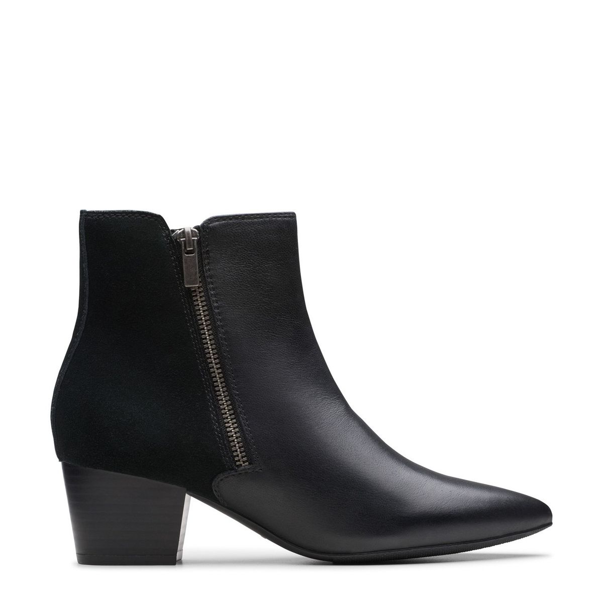 CLARKS - Botín Mujer Cuero Negro Clarks
