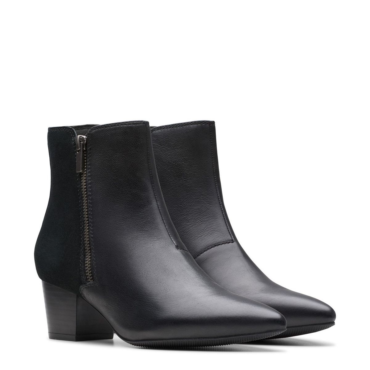 CLARKS - Botín Mujer Cuero Negro Clarks