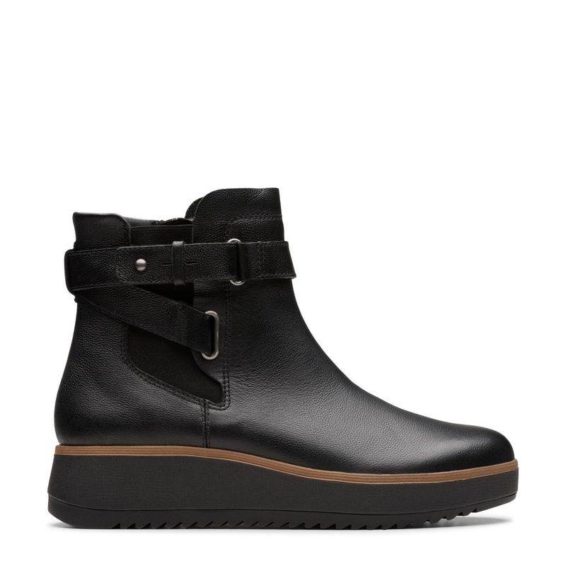 CLARKS - Botín Mujer Cuero Negro Clarks