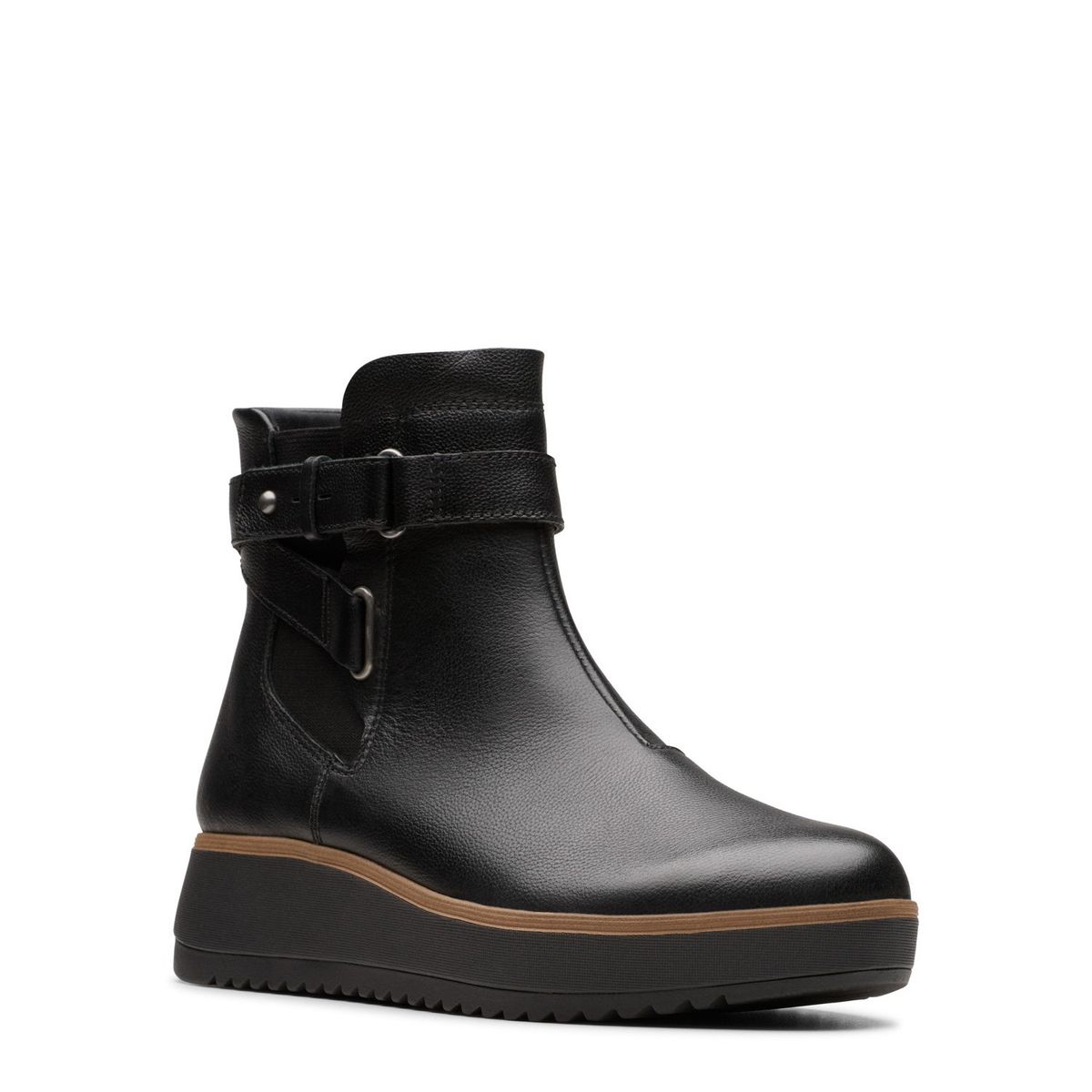 CLARKS - Botín Mujer Cuero Negro Clarks