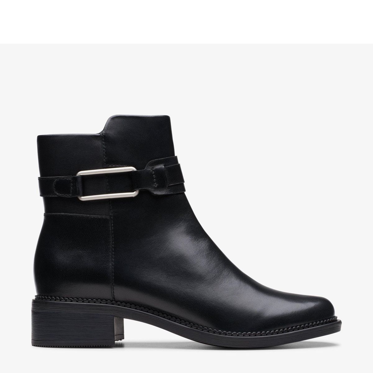 CLARKS - Botín Mujer Cuero Negro Clarks