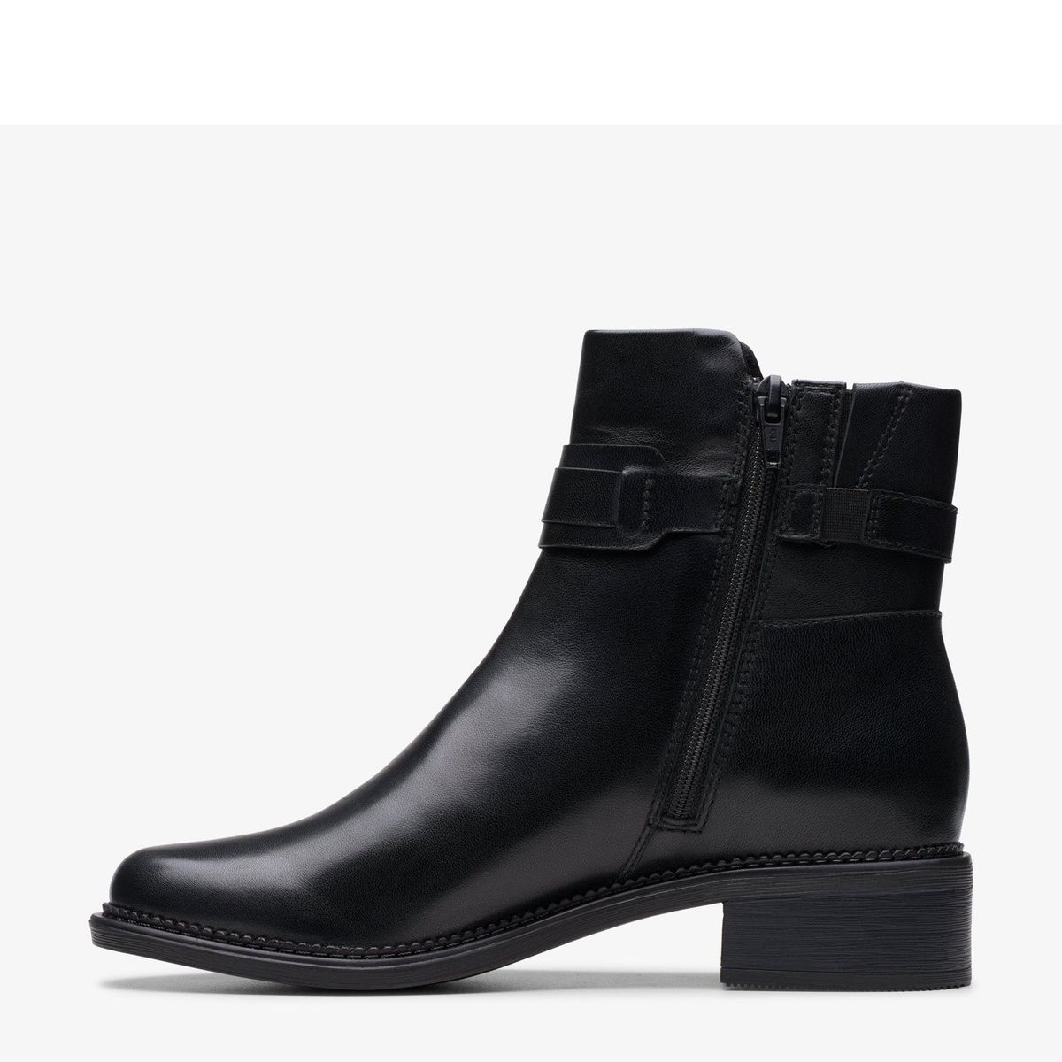 CLARKS - Botín Mujer Cuero Negro Clarks