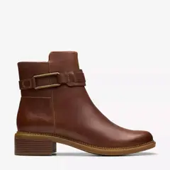 CLARKS - Botín Mujer Cuero Beige