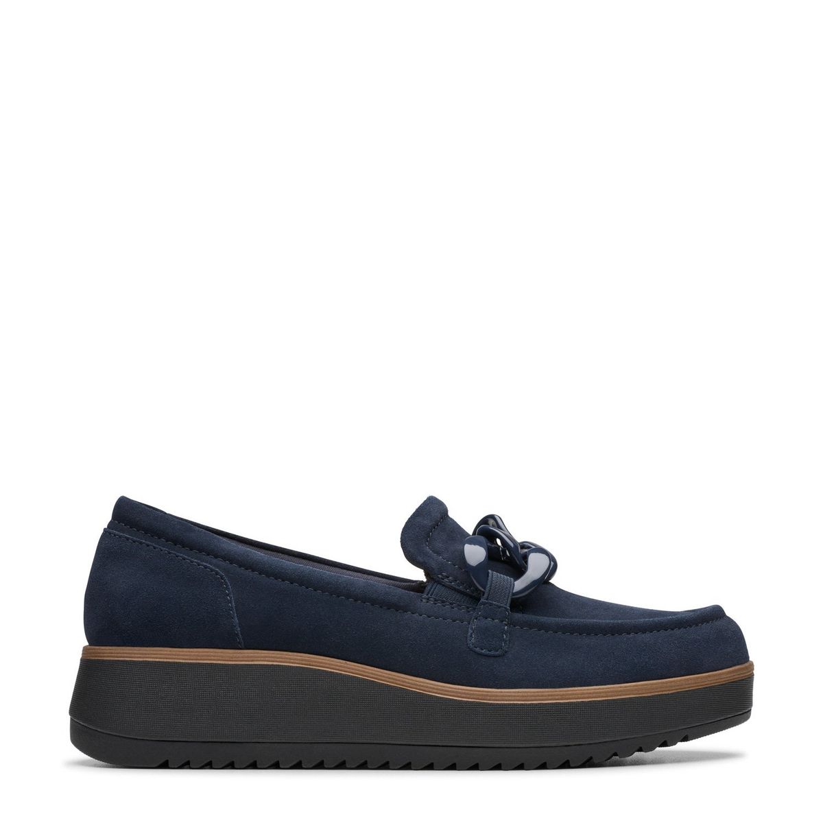 CLARKS - Zapato Casual Mujer Cuero Azul Clarks