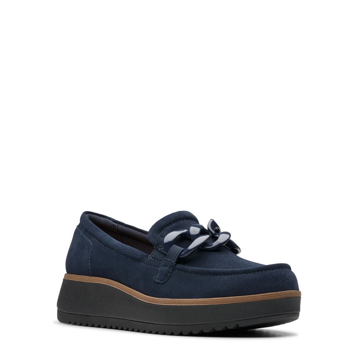 CLARKS - Zapato Casual Mujer Cuero Azul Clarks