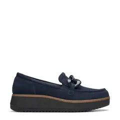 CLARKS - Zapato Casual Mujer Cuero Azul