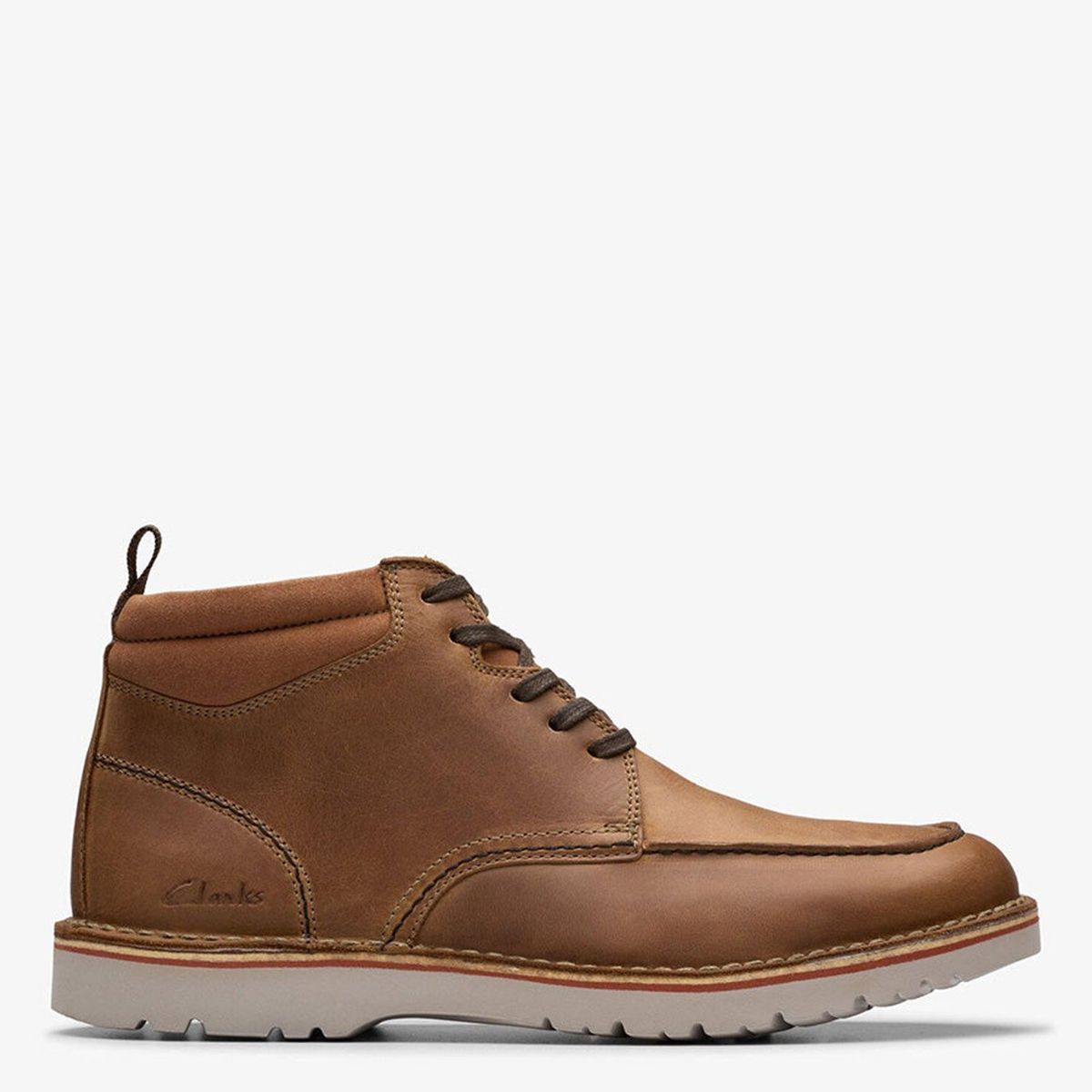 CLARKS - Bota Hombre Cuero Café Clarks