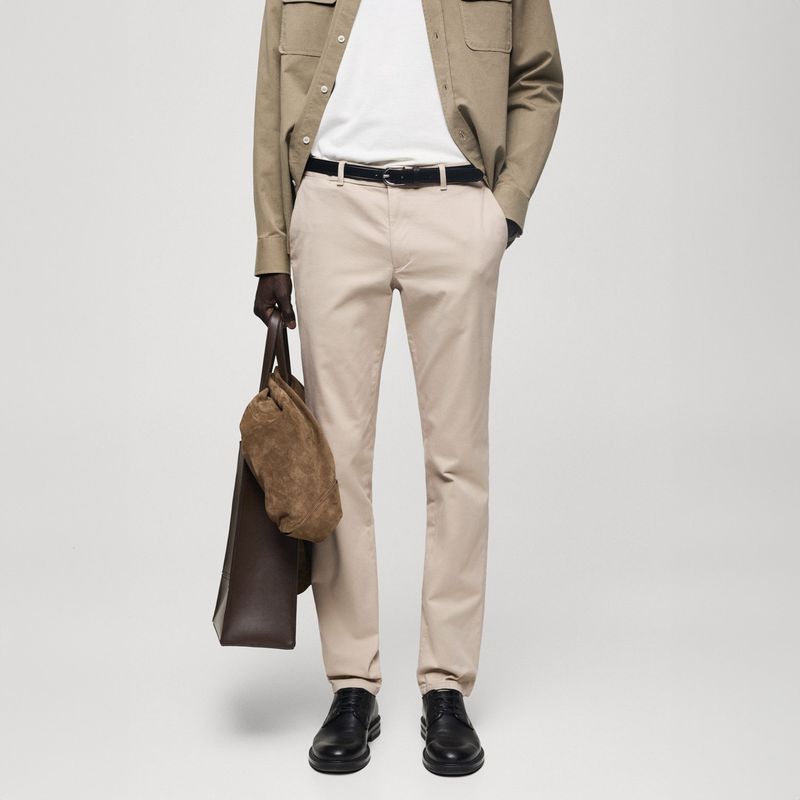 MANGO MAN - Pantalón Barna Slim Fit Hombre Mango Man