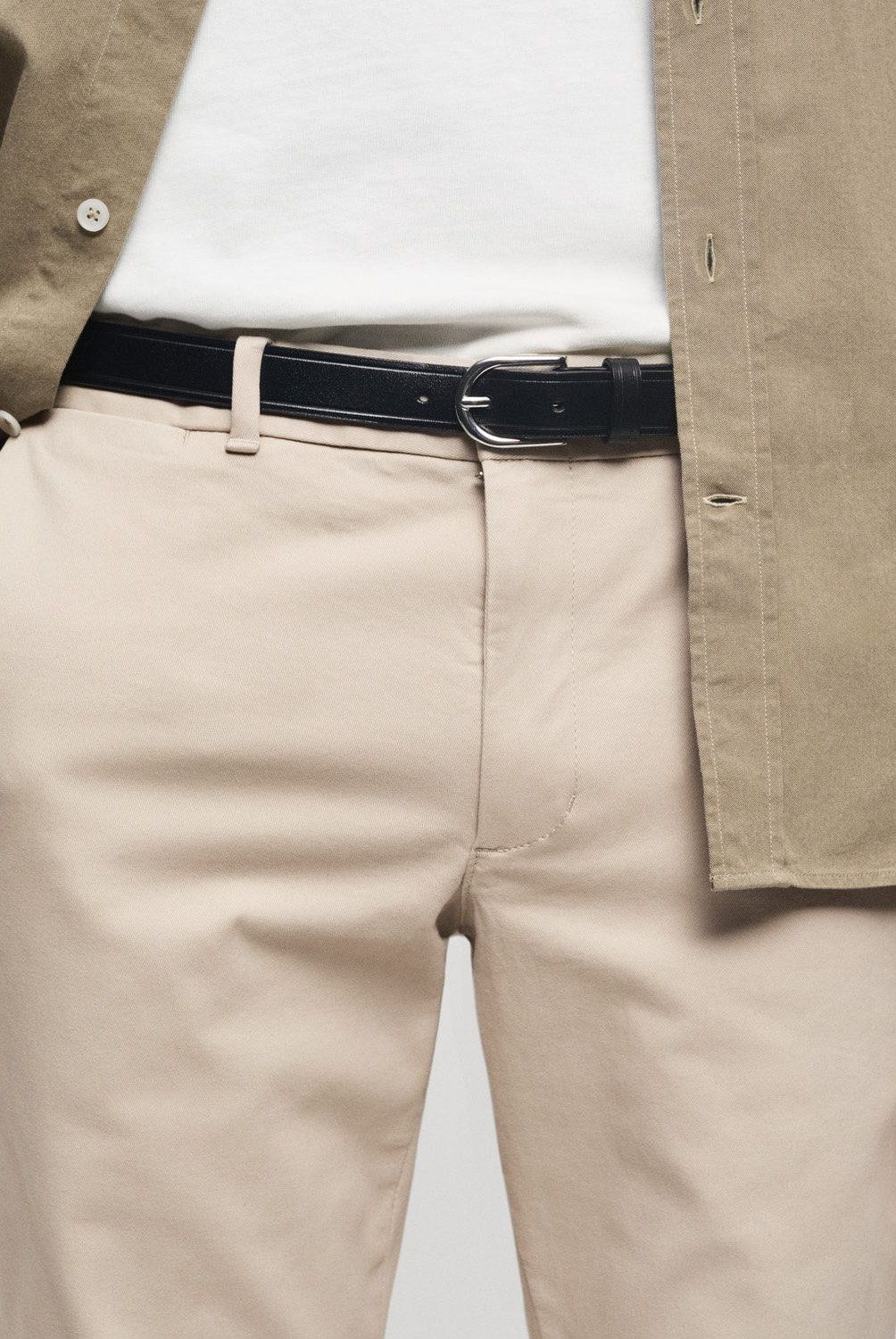 MANGO MAN - Pantalón Chino Slim Fit Sarga Hombre Mango Man
