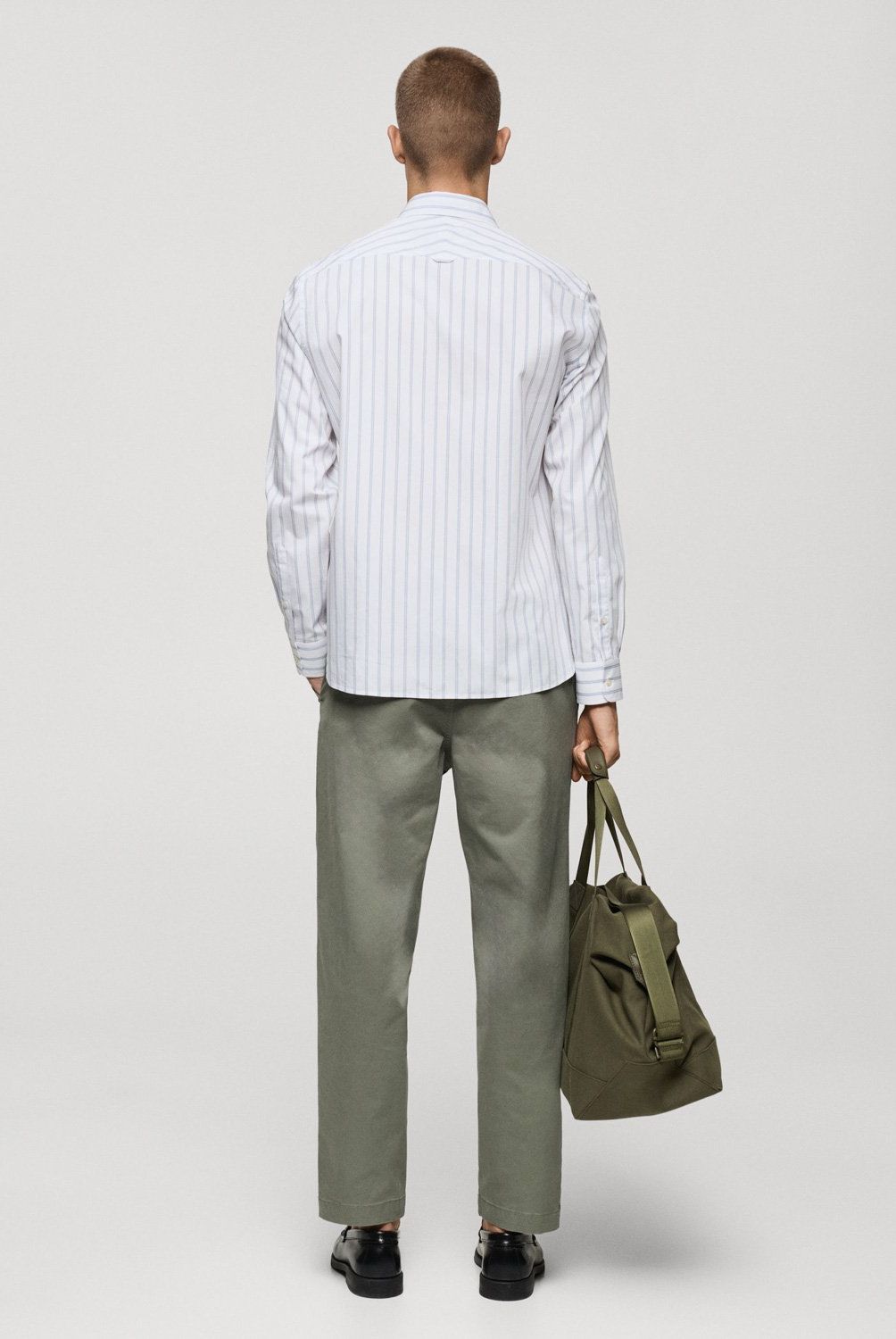 MANGO MAN - Camisa Regular Fit Algodón Rayas Hombre Mango Man