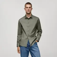 MANGO MAN - Camisa Regular Fit 100% Algodón Hombre