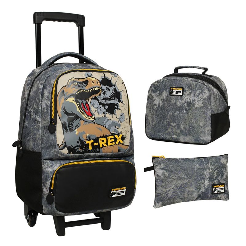 HEAD - Pack Bakan Mochila con Ruedas + Lonchera + Estuche 30 lts Head
