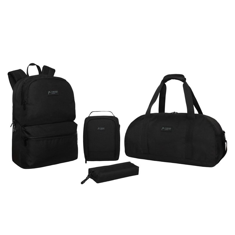 HEAD - Pack Atomico Mochila Juvenil + Estuche + Lonchera + Bolso deportivo 30 lts Head