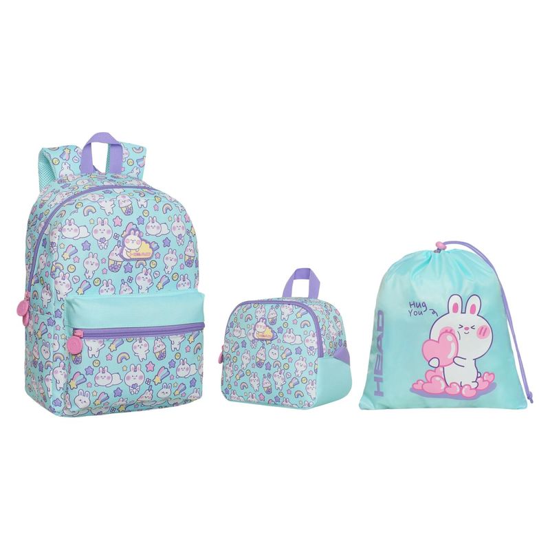 HEAD - Pack Kids Mochila Pre escolar + Lonchera + Gymbag 14 lts Head