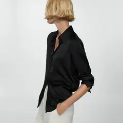 MANGO - Camisa Fluida Satinada Mujer