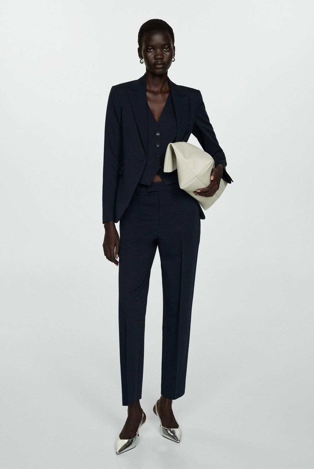 MANGO - Blazer Traje Entallada Mujer Mango