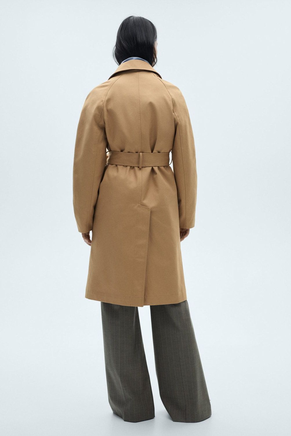 MANGO - Trench Cinturón Algodón Mujer Mango