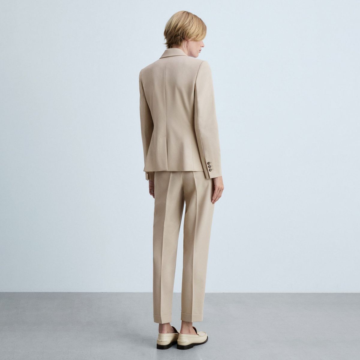 MANGO - Pantalón Recto Traje Mujer Mango