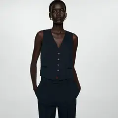 MANGO - Blazer Traje Botones Mujer
