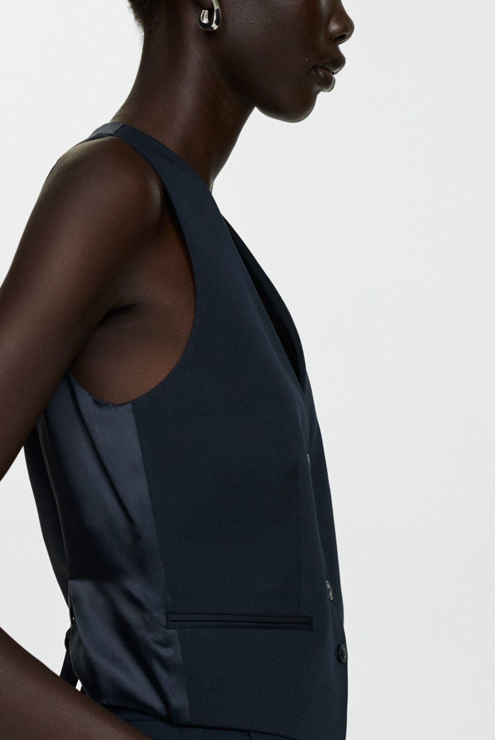 MANGO - Blazer Traje Botones Mujer Mango