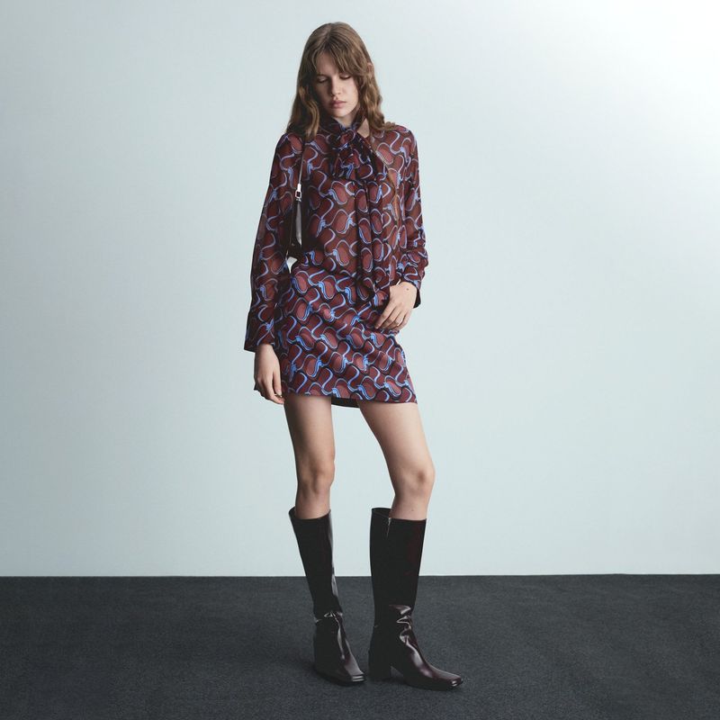 MANGO - Minifalda Estampada Mujer  Mango