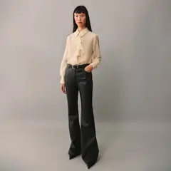 MANGO - Blusa Lyocell Volante Mujer